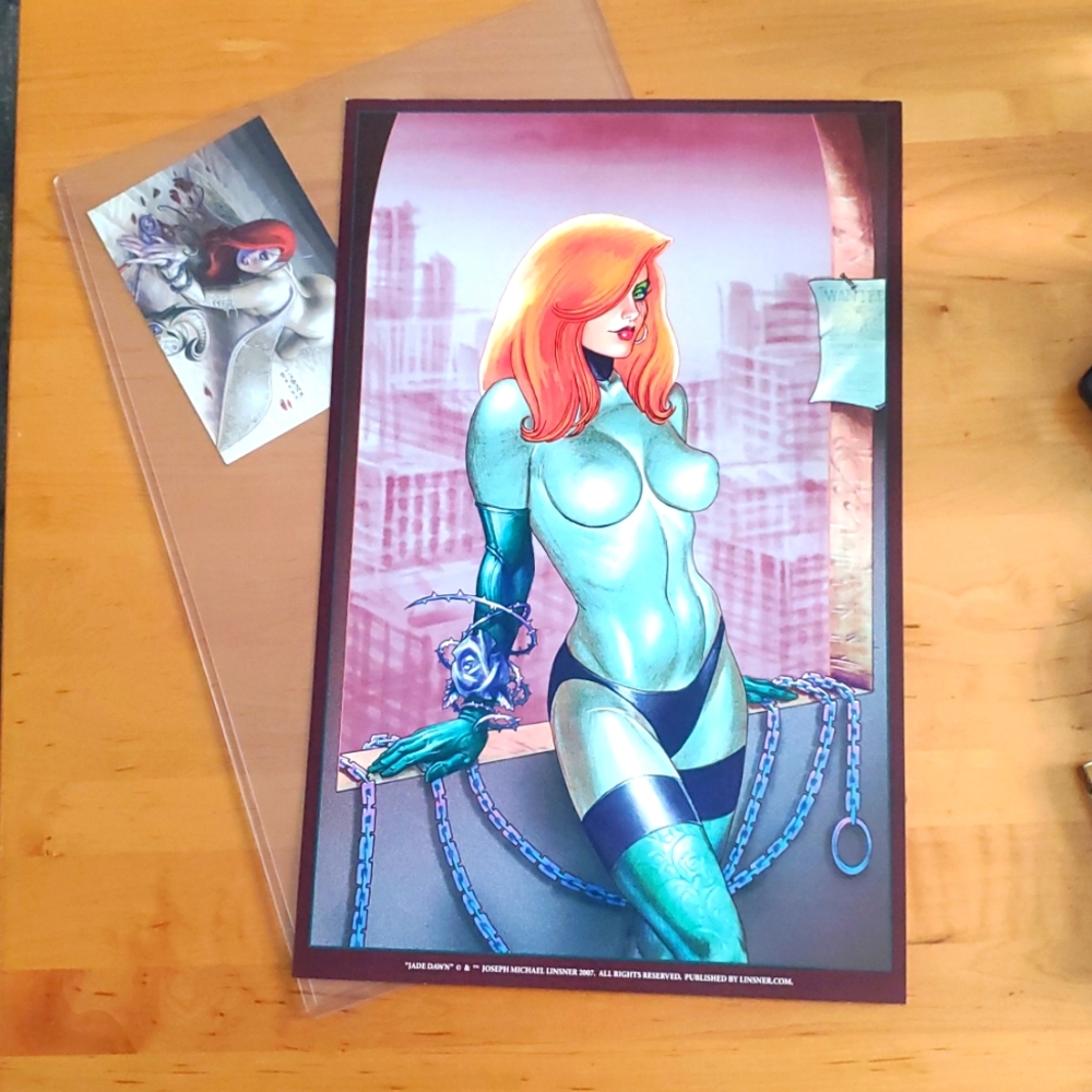 JADE DAWN by Joseph Michael Linsner 2007  Signature Art Print 11" X 17"